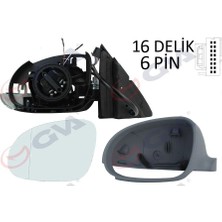 GVA Dış Dikiz Aynası Sol Jetta 04>golf V 05> Elektrikli Isıtmalı Sinyalli Astarlı Asferik 7 Fiş VM-381EHPAL  1K1857502AR9B9-1K1857507BG