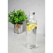 Leaf Shop ml Sağlıklı Cam Su Şişesi Motivasyonlu Sızdırmaz Matara Suluk