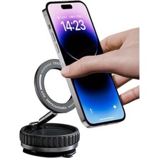 Leaf Shop Kablosuz Araç Içi Cep Telefonu Tutucu Araç Içi Montaj Süper Güçlü Vakumlu Manyetik Telefon Tutucu K11