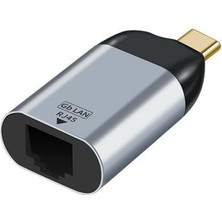 Leaf Shop To Type-C, RJ45 Adaptör, Çevirici, Gecikmesiz Süper Hızlı, 1/1000 1 Gigabit Type-C Ethernet Ağ Lan Adaptörü, Macbook ve Type C Çıkışlı,