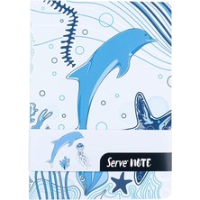 Leaf Shop Note Defter 15 x 21 Cızgılı Desenli Gok Mavı