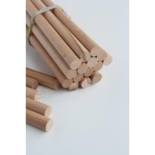 Leaf Shop Çapında 10'lu Tahta Çubuklar, 30CM Uzunlukta