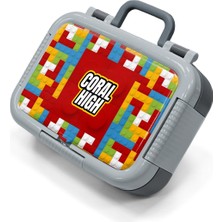 Coral High Kids Renkli Blok Desenli Paslanmaz Çelik Beslenme Kabı 39283