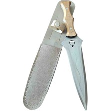 PAZAAR59 Yatağan Imalat Ay Yıldız Işlemeli Lazer Kesim Kamp Bıçağı