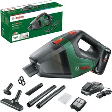 Leaf Shop Akülü Elektrikli Süpürge Universalvac 18 (2,5 Ah Akü, 18 Volt Sistem, Kartonda), Yeşil