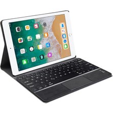 Leaf Shop iPad 6.nesil 9.7 Inch 2018 Bluetooth Touchpad Klavye + Standlı Kılıf - Bkk5
