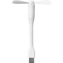 Leaf Shop S-Link Tkz SL-UF05 Beyaz Esnek USB Fan Soğutucu USB Girişli Taşınabilir Powerbank ile Çalışan Serinletici Fan Mini Vantilatör Fan Sessiz Çalışma