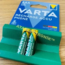 Leaf Shop Telsizi Uyumlu Şarj Edilebilir Pil Varta Aaa Ince 550MAH