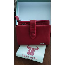 Mercan Bags Kadın Hakiki Deri Çok Bölmeli Fermuar Detaylı Bozuk Para Bölmeli Çıtçıtlı Cüzdan