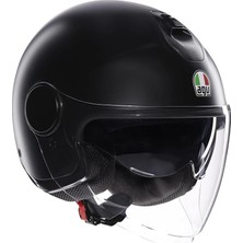 Leaf Shop Eteres Motosiklet Kaskı Açık Kask Mono Matt Black Xs