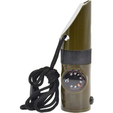 Leaf Shop Yüksek Desibel Termometreli Pusulalı Ledli Kamp ve Deprem Çanta Düdüğü / FC226