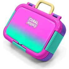 Coral High Kids Pembe Su Yeşili Renk Geçişli Desenli Paslanmaz Çelik Beslenme Kabı 39362
