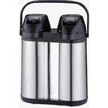 Leaf Shop 1240XL Ikili Çelik Termos Çiftli 1.9 + 1.9 Lt Çay Su Termosu