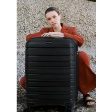 Mercan Bags Karbon Pp Büyük Boy Horizon Serisi Kırılmaz Seyahat Valizi 3'lü Set