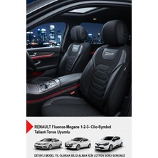 Gm Design Titanyum Serisi Lüks Keten Oto Koltuk Kılıfı (Renault Fluence-Megan1-2-3-Clio Uyumlu)