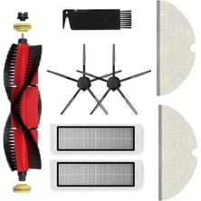 Leaf Shop Max, S6, S6PURE, S6MAXV Siyah Uyumlu Yedek Fırça Hepa Filtre Mop Seti-8 Parça