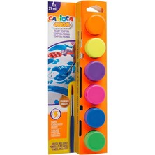 Leaf Shop Fosforlu Tempera Suluboya Süper Yıkanabilir Fırçalı 6 * 25 ml 6 Renk Karışık