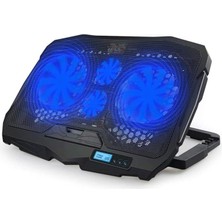 Leaf Shop S18 Yükseklik Ayarlı 4 LED Fanlı Ayarlanabilir Laptop Soğutucu Notebook Standı