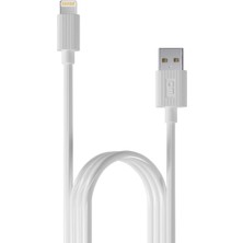 Leaf Shop SL010 USB To Lightning iPhone 2.4A Hızlı Şarj ve Data Kablosu Beyaz 1 Metre