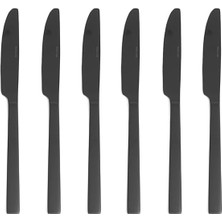 Leaf Shop Quantum Mat Siyah Tatlı Bıçağı 19 cm 6 Adet