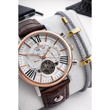 Reward Italyan Bileklik Hediyeli Deri Kordon Otomatik Mekanizma 5 Atm Erkek Kol Saati W.147651.4