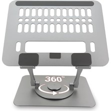 Leaf Shop Alüminyum Taşınabilir 360 Derece Dönebilir Katlanabilir Laptop Standı