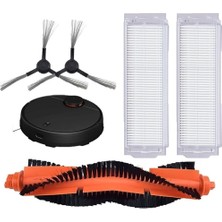 Leaf Shop Vacuum Mop Pro (STYJ02YM) / Vacuum Mop P (XMSTJQR2S) ile Uyumlu Filtre,fırça Yedek Parça Aksesuar Seti-Siyah 5 Parça