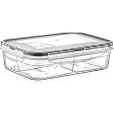 Leaf Shop 4 Bölmeli Sızdırmaz Contalı Kilitli Kapaklı 1 Litre Erzak Saklama Kabı -LC520