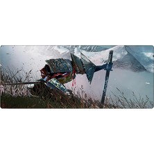 Leaf Shop Gaming Mouse Pad 90X40 Mouse Pad Xxl Büyük Oyuncu Mouse Pad Speed Mousepad (Samurai, 90X40 cm (3mm Kalınlık))