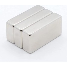 Leaf Shop Adet 40X20X10 mm Dikdörtgen Neodyum Mıknatıs Boy 40MM En 20MM Kl. 10MM