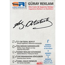 Güray Reklam K. Atatürk Imzalı Oto Cam ve Kaporta Sticker (17 Cm)