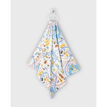 MİSİMOSİ Mavi Trafik  Pazen Bebek Battaniye – 1 Ay / 6 Ay Unisex %100 Yumuşak Bebek Battaniyesi