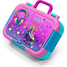 Coral High Kids Pembe Turkuaz Kulaklık Paten Desenli Paslanmaz Çelik Beslenme Kabı 39262