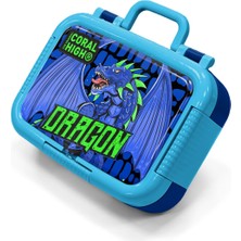 Coral High Kids Siyah Saks Ejderha Desenli Paslanmaz Çelik Beslenme Kabı 39323