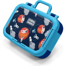Coral High Kids Lacivert Mavi Astronot Desenli Paslanmaz Çelik Beslenme Kabı 39313