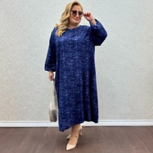 Patlı Uzun Kol Büyük Beden Elbise