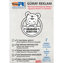 Güray Reklam Arabada Bebek Var - Ayı Kostümlü Tasarım Oto Cam Sticker (17 Cm)