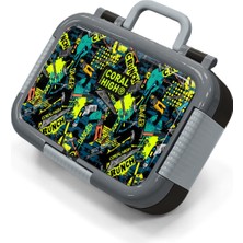 Coral High Kids Nefti Siyah Tamir Desenli Paslanmaz Çelik Beslenme Kabı 39297