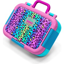 Coral High Kids Renkli Leopar Desenli Paslanmaz Çelik Beslenme Kabı 39277