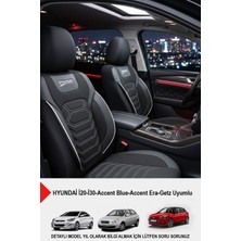 Gm Design Titanyum Serisi Lüks Keten Oto Koltuk Kılıfı-(Hyundai I20-I30-Accent-Blue-Era-Getz Uyumlu)