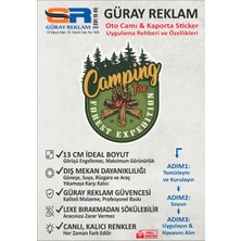 Güray Reklam "camping Fire" Orman ve Kamp Ateşi Temalı Oto Sticker (13 Cm)