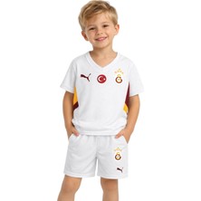 Galatasaray Orijinal Lisanslı 24-25 5 Yıldızlı Beyaz Çocuk Forma Set