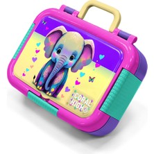 Coral High Kids Pembe Turkuaz Fil Desenli Paslanmaz Çelik Beslenme Kabı 39334