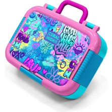 Coral High Kids Lavanta Su Yeşili Grafiti Desenli Paslanmaz Çelik Beslenme Kabı 39294