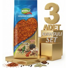 Emu Göçmen  Acı Pul Biber 3X40 gr