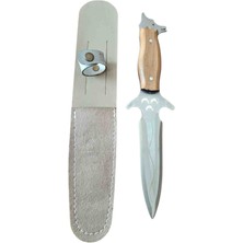 PAZAAR59 Yatağan Imalat Kurt Başlı 3 Hilal Lazer Kesim Çerkez Kaması