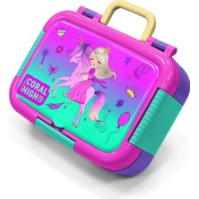 Coral High Kids Açık Pembe Mor Unicornlu Prenses Desenli Paslanmaz Çelik Beslenme Kabı 39321