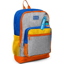 Coral High Kids Gri Turuncu Renkli Okul Sırt Çantası 33221