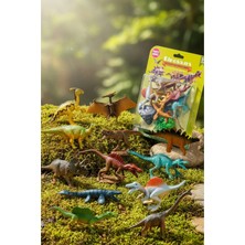 Tuengi Store Premium 12'li Gerçekçi Dinozor Figür Seti - Eğitici Mini Dinozor Oyuncakları Hayvan Seti (6-8 Cm)