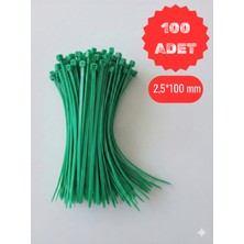 Rosfloa 100 Adet Yeşil Plastik Kablo Bağı 2,5X100 mm – Cırt Kelepçe Sabitleme Klipsi